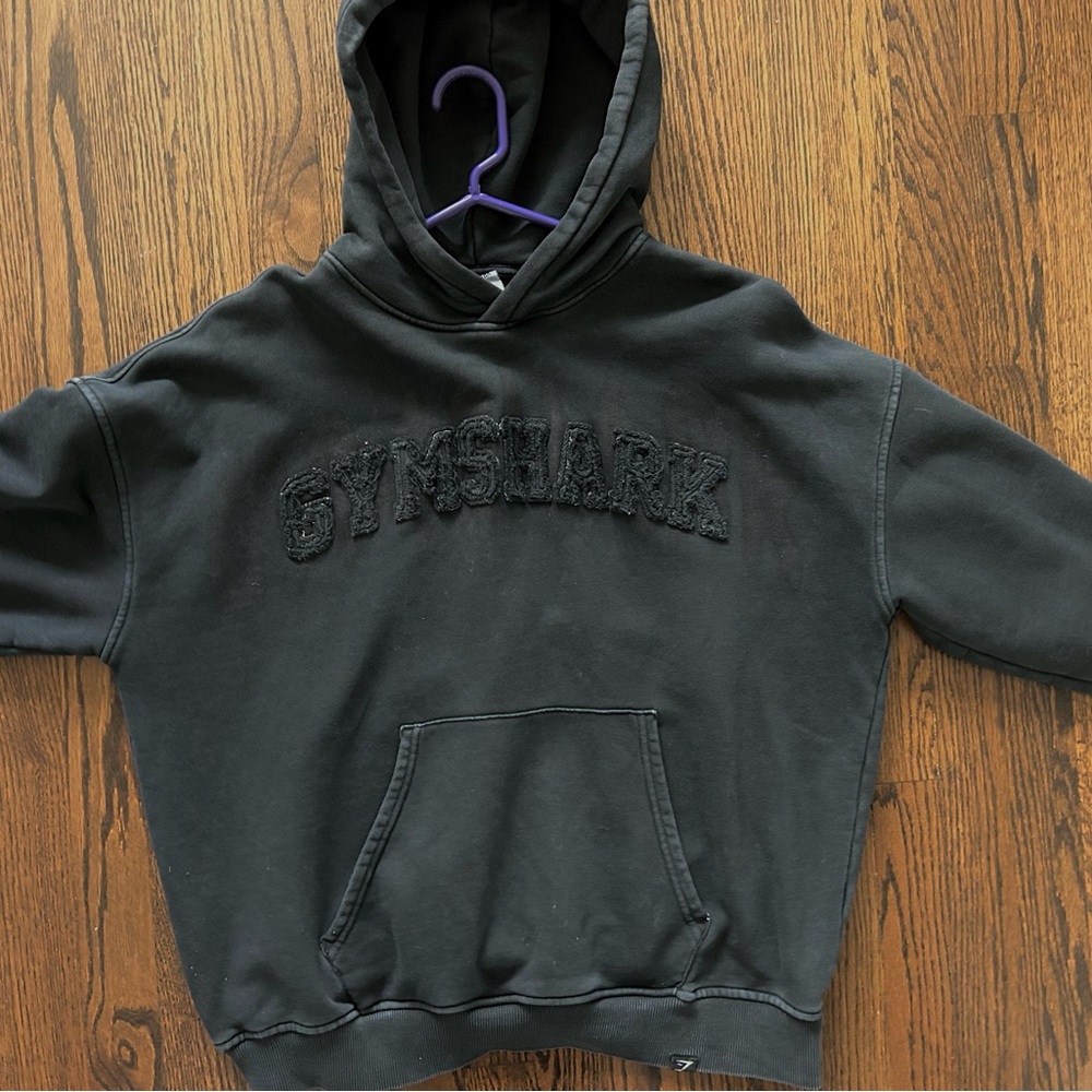 Gymshark Charcoal Hoodie with Embroidered Logo